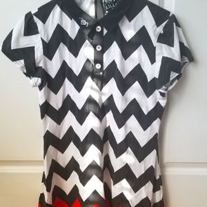 Killstar zig zag collar dress